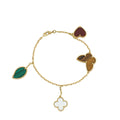 Van Cleef & Arpels 18K Yellow Gold Lucky Alhambra 4 Motifs Bracelet