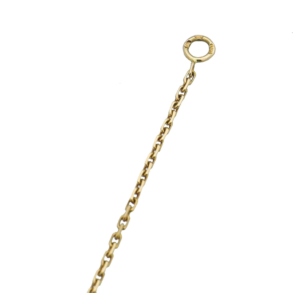 Van Cleef & Arpels 18K Yellow Gold MOP Motifs Vintage Alhambra Pendant Necklace