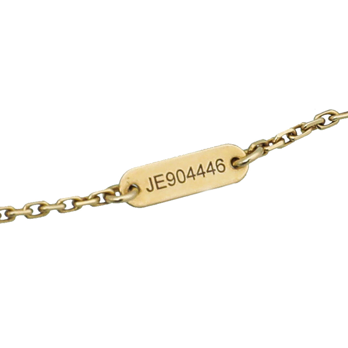 Van Cleef & Arpels 18K Yellow Gold MOP Motifs Vintage Alhambra Pendant Necklace