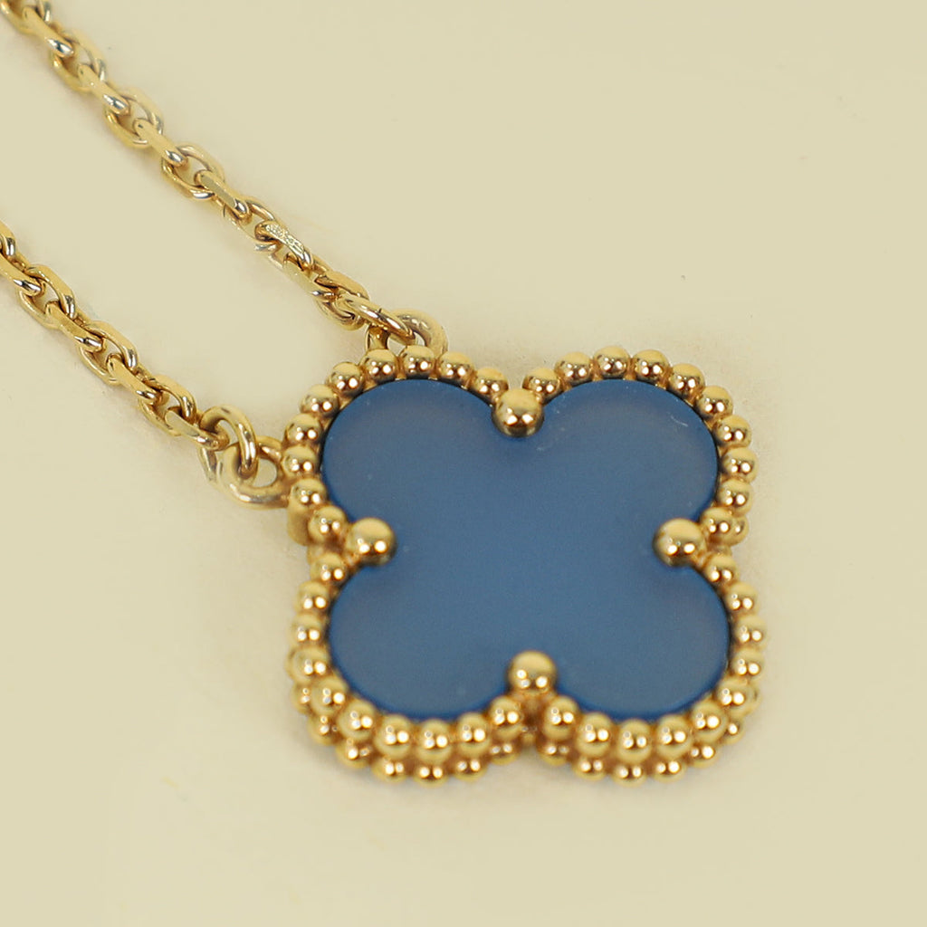 Van Cleef & Arpels 18K Yellow Gold Vintage Alhambra Necklace