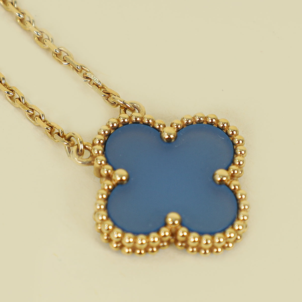 Van Cleef & Arpels 18K Yellow Gold Vintage Alhambra Necklace