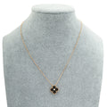 Van Cleef & Arpels 18K Rose Gold Diamond Silver Obsidian Vintage Alhambra Holiday 2023 Pendant Necklace
