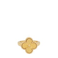 Van Cleef & Arpels 18K Yellow Gold Vintage Alhambra Ring 53
