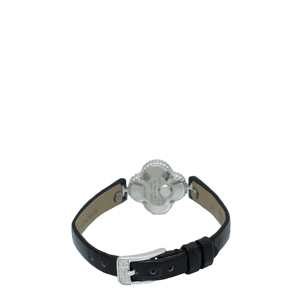 Van Cleef & Arpels 18K White Gold Diamond Sweet Alhambra Watch