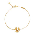 Van Cleef & Arpels 18K Yellow Gold 1 Diamond Frivole Mini Model Bracelet