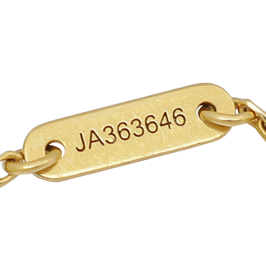 Van Cleef & Arpels 18K Yellow Gold 1 Diamond Frivole Mini Model Bracelet