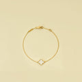 Van Cleef & Arpels 18K Yellow Gold Sweet Alhambra Mop Bracelet