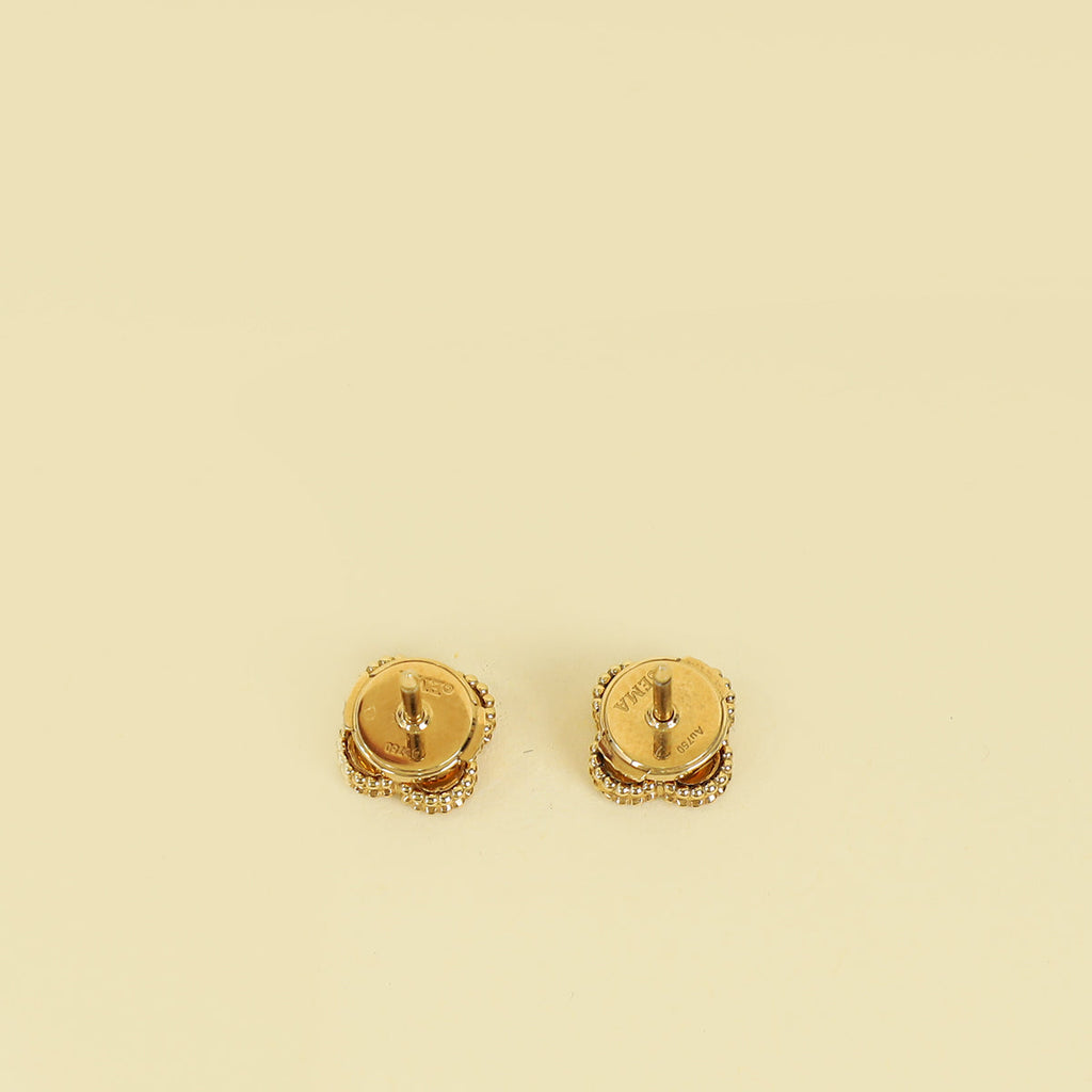 Van Cleef & Arpels 18K Yellow Gold Sweet Alhambra MOP Earstuds