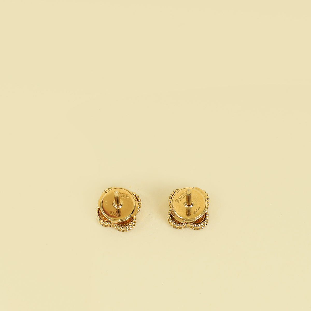 Van Cleef & Arpels 18K Yellow Gold Sweet Alhambra MOP Earstuds
