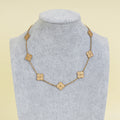 Van Cleef & Arpels 18K Rose Gold Vintage Alhambra 10 Motifs Necklace