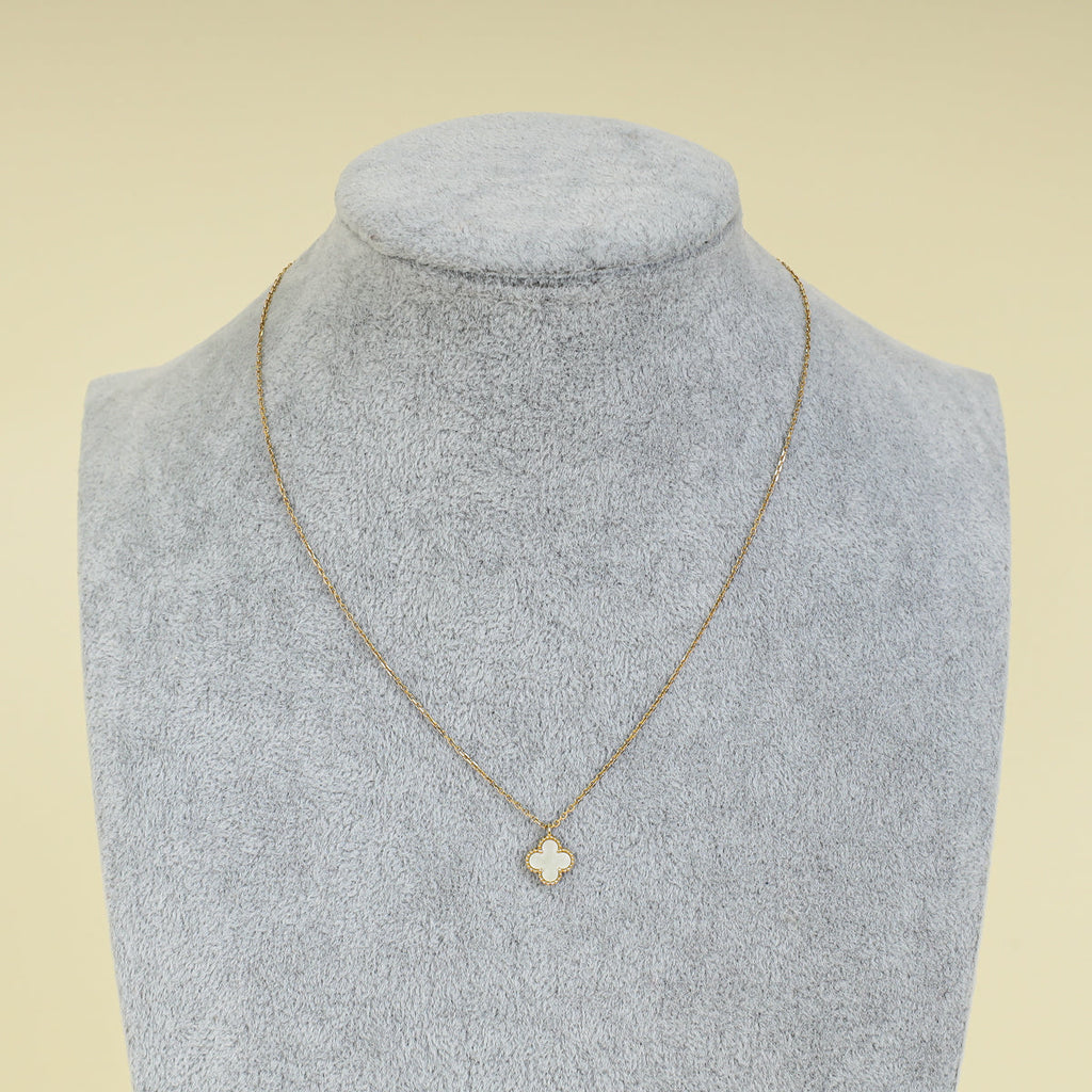 Van Cleef & Arpels 18K Yellow Gold MOP Sweet Alhambra Pendant Necklace