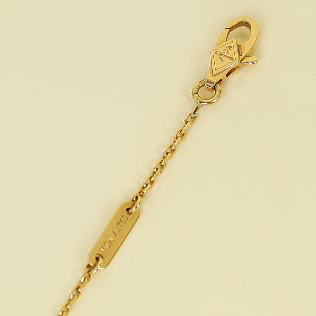 Van Cleef & Arpels 18K Yellow Gold MOP Sweet Alhambra Pendant Necklace