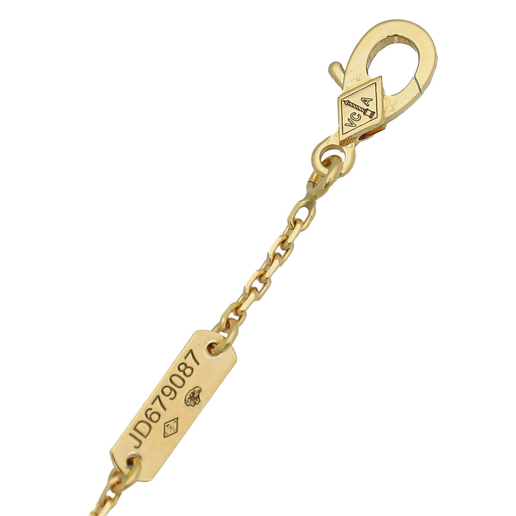 Van Cleef & Arpels 18K Yellow Gold MOP Vintage Alhambra Necklace