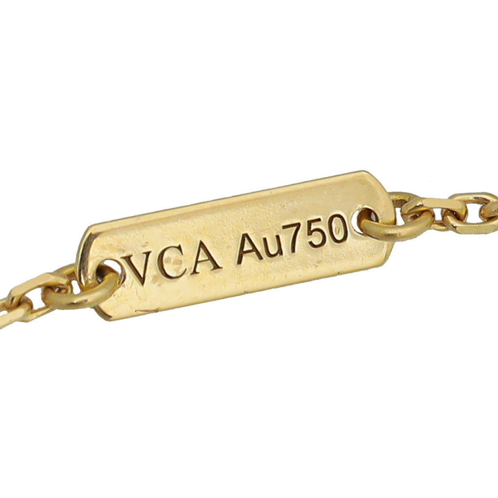 Van Cleef & Arpels 18K Yellow Gold MOP Vintage Alhambra Necklace