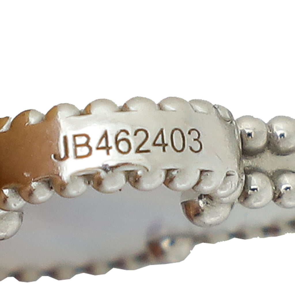 Van Cleef & Arpels 18K White Gold Vintage Alhambra 5 Motifs Bracelet