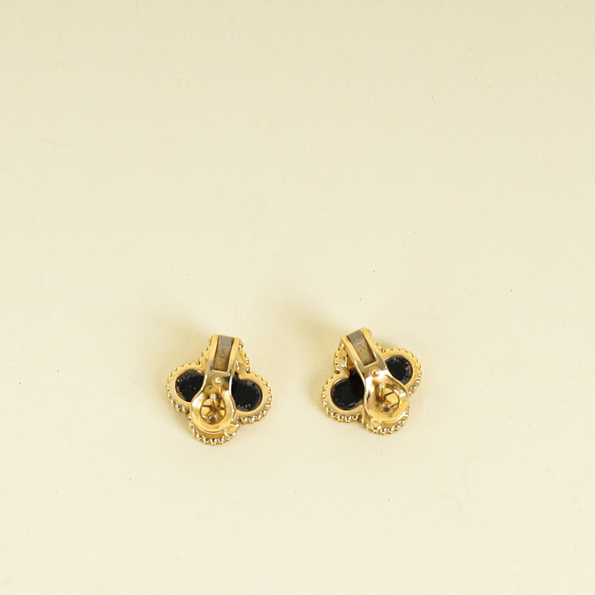 Van Cleef & Arpels 18K Yellow Gold Vintage Alhambra Earrings