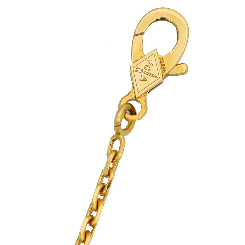 Van Cleef & Arpels 18K Yellow Gold 1 Motif Magic Alhambra Long Necklace