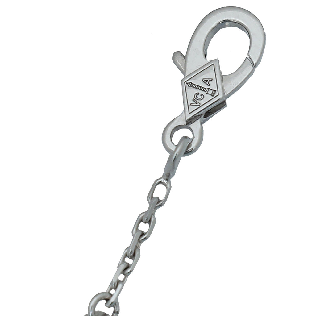 Van Cleef & Arpels 18K White Gold Diamonds Vintage Alhambra Necklace