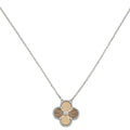 Van Cleef & Arpels 18K Rose and White Gold Diamond Vintage Alhambra 2024 Holiday Pendant
