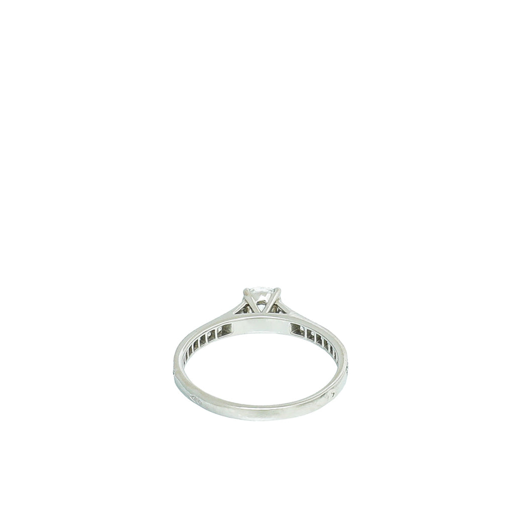 Van Cleef & Arpels Platinum Diamond Romance Solitaire EVVS2 Ring 50