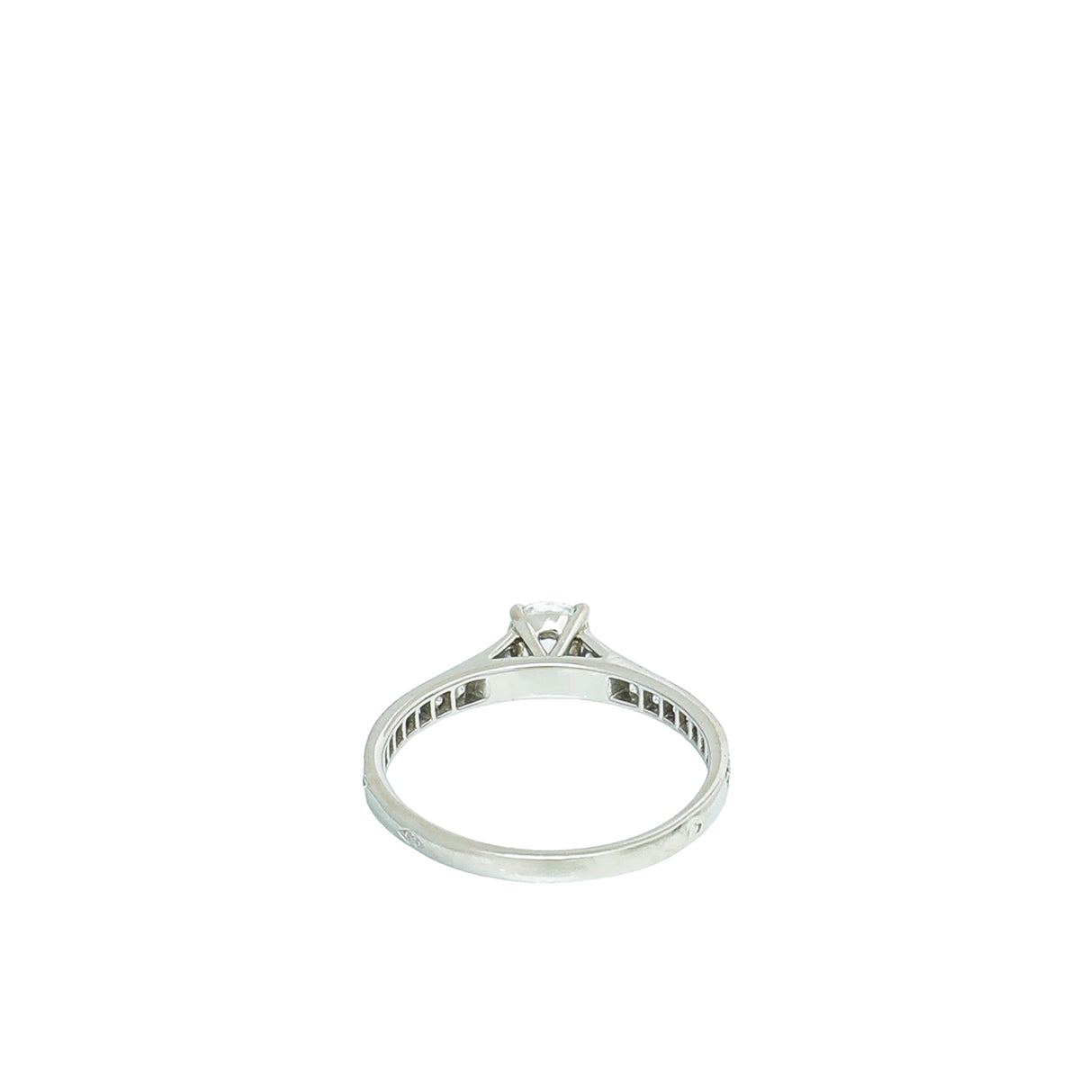 Van Cleef & Arpels Platinum Diamond Romance Solitaire EVVS2 Ring 50