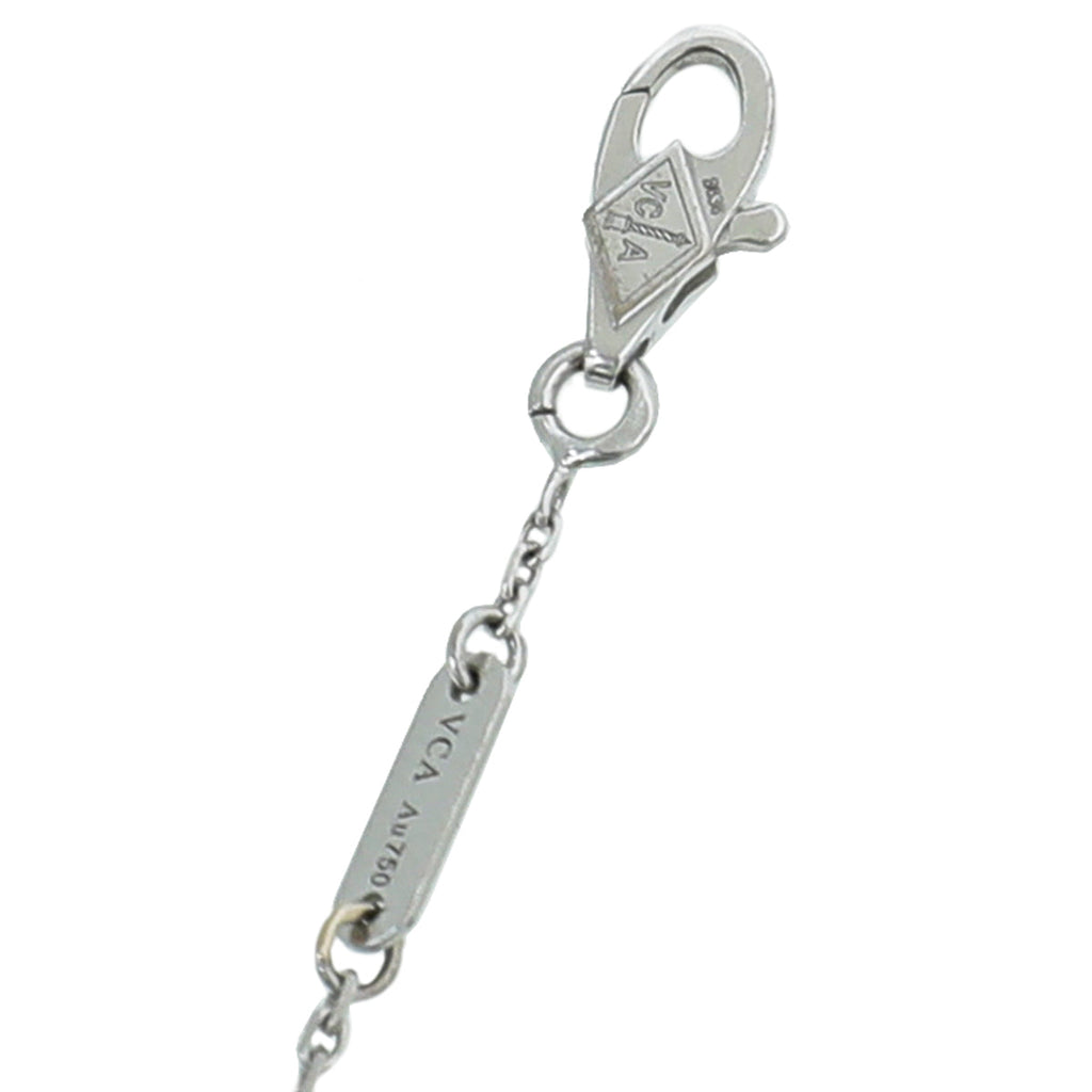 Van Cleef & Apparels 18K White Gold 1 Motif Diamond Sweet Alhambra Bracelet