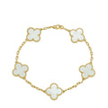 Van Cleef & Arpels 18K Yellow Gold 5 Motifs MOP Vintage Alhambra Bracelet