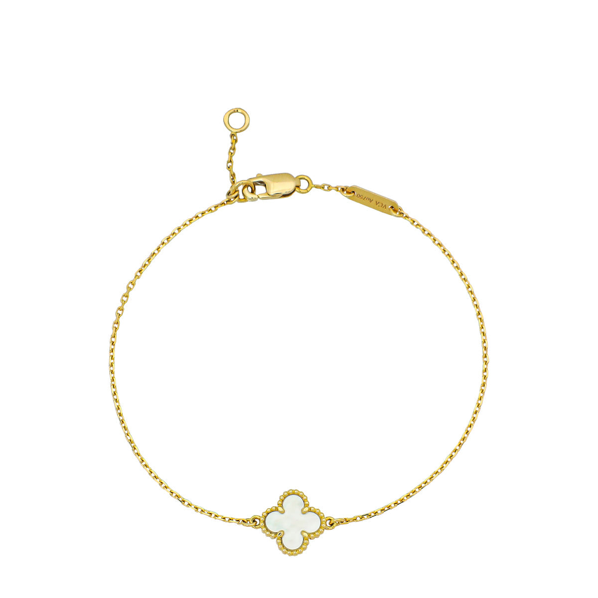 Van Cleef & Arpels 18K Yellow Gold MOP Sweet Alhambra Bracelet
