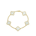 Van Cleef & Arpels 18K Yellow Gold 5 Motifs MOP Vintage Alhambra Bracelet