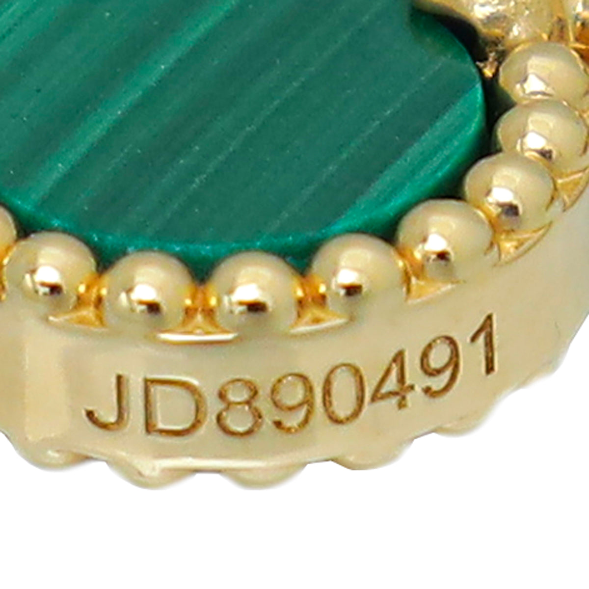 Van Cleef & Arpels 18K Yellow Gold Malachite 5 Motifs Vintage Alhambra Bracelet