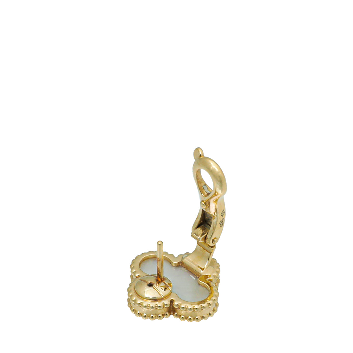 Van Cleef & Arpels 18K Yellow Gold MOP Vintage Alhambra Earrings