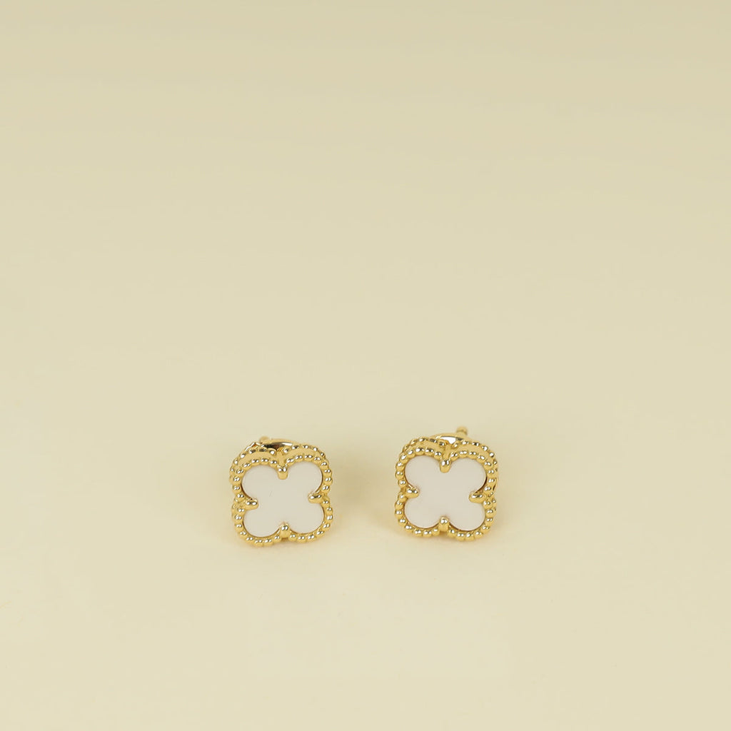 Van Cleef & Arpels 18K Yellow Gold Sweet Alhambra MOP Earstuds