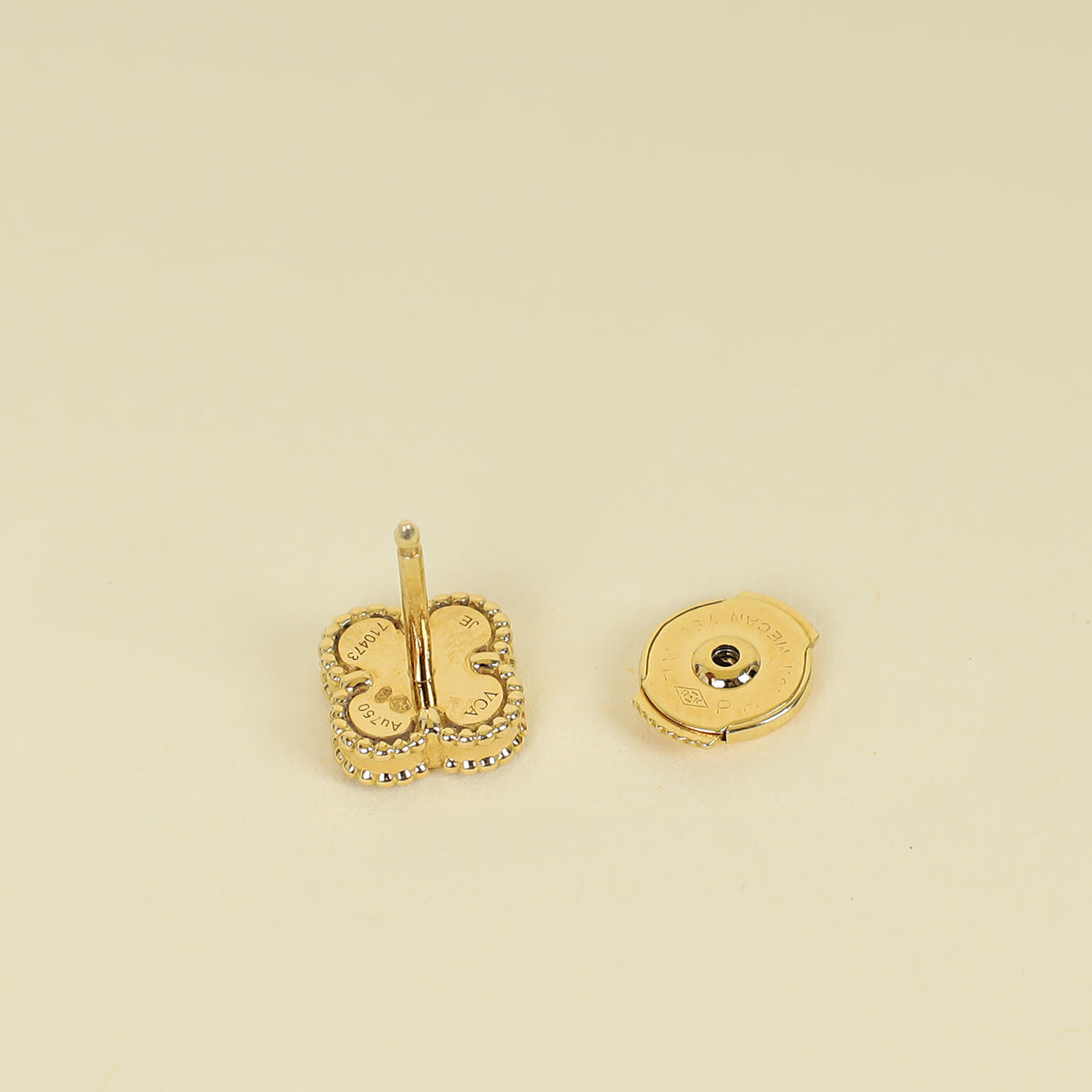 Van Cleef & Arpels 18K Yellow Gold Sweet Alhambra MOP Earstuds