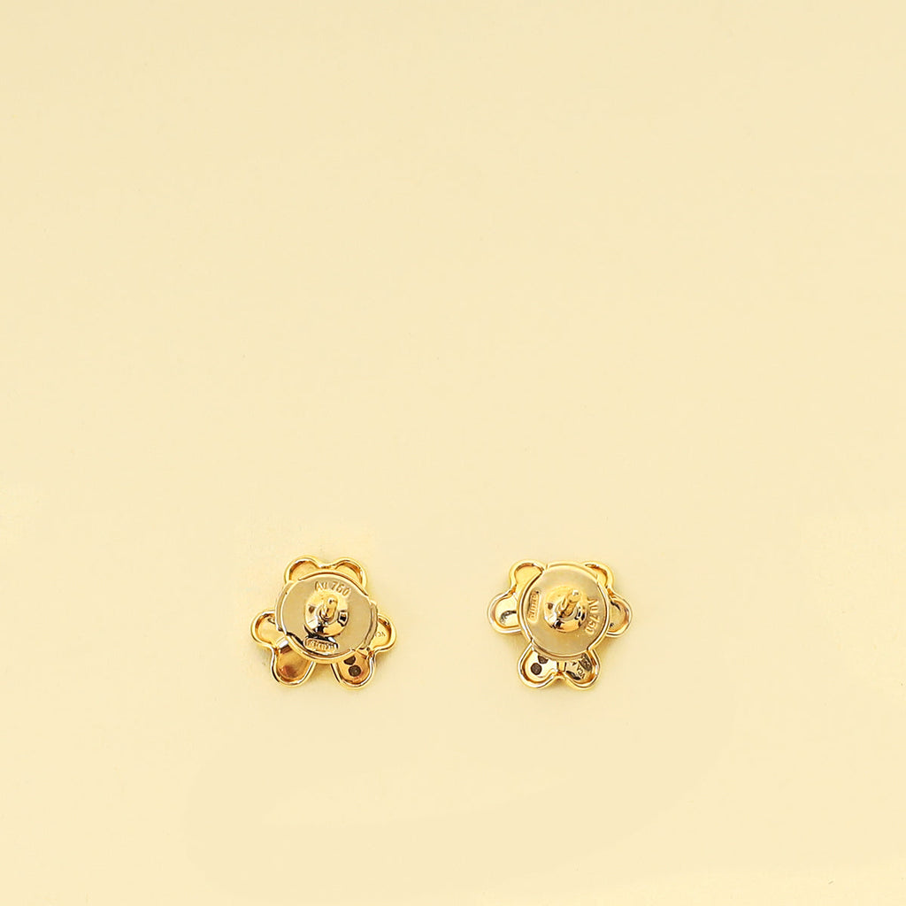 Van Cleef & Arpels 18K Yellow Gold Frivole Earrings Mini Model