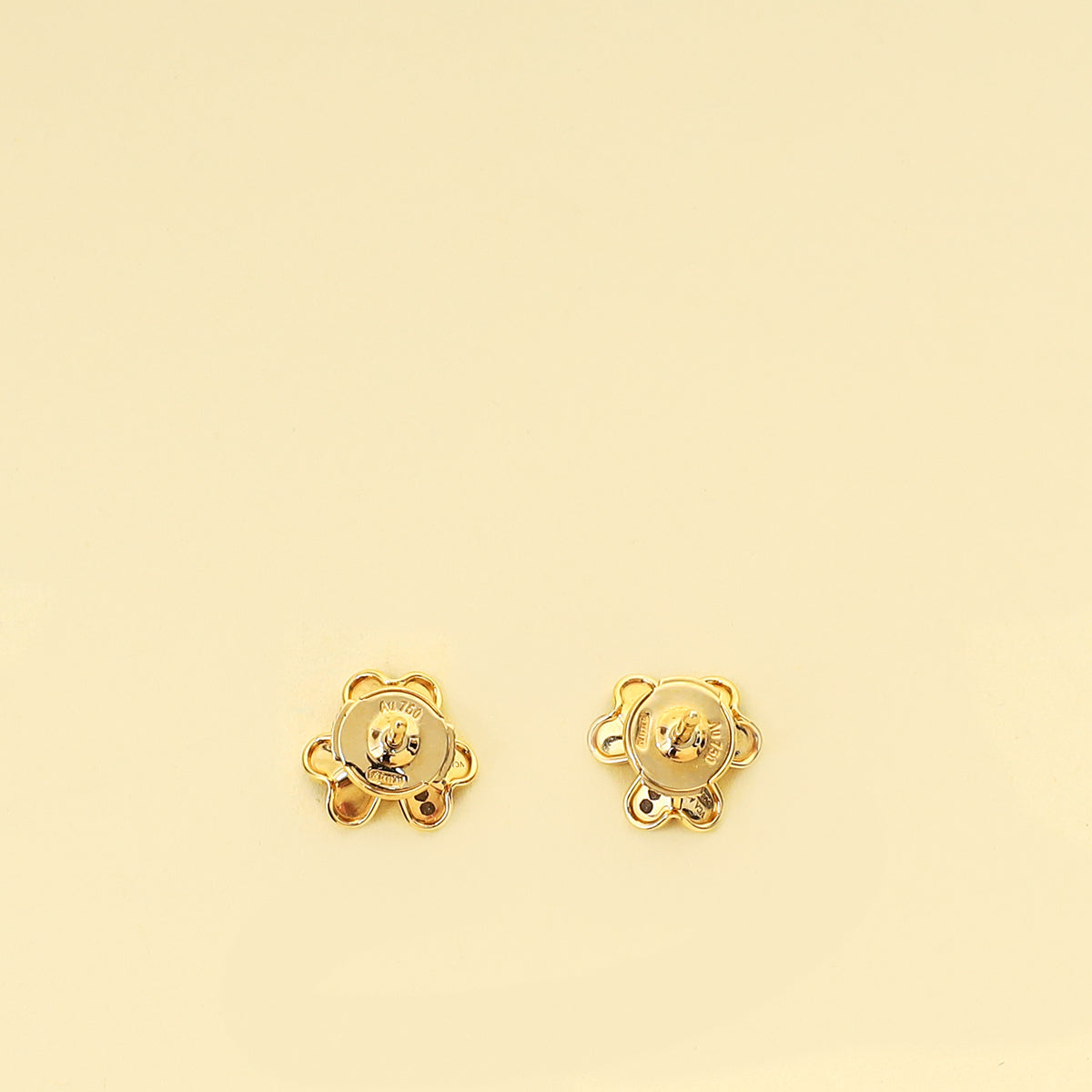 Van Cleef & Arpels 18K Yellow Gold Frivole Earrings Mini Model