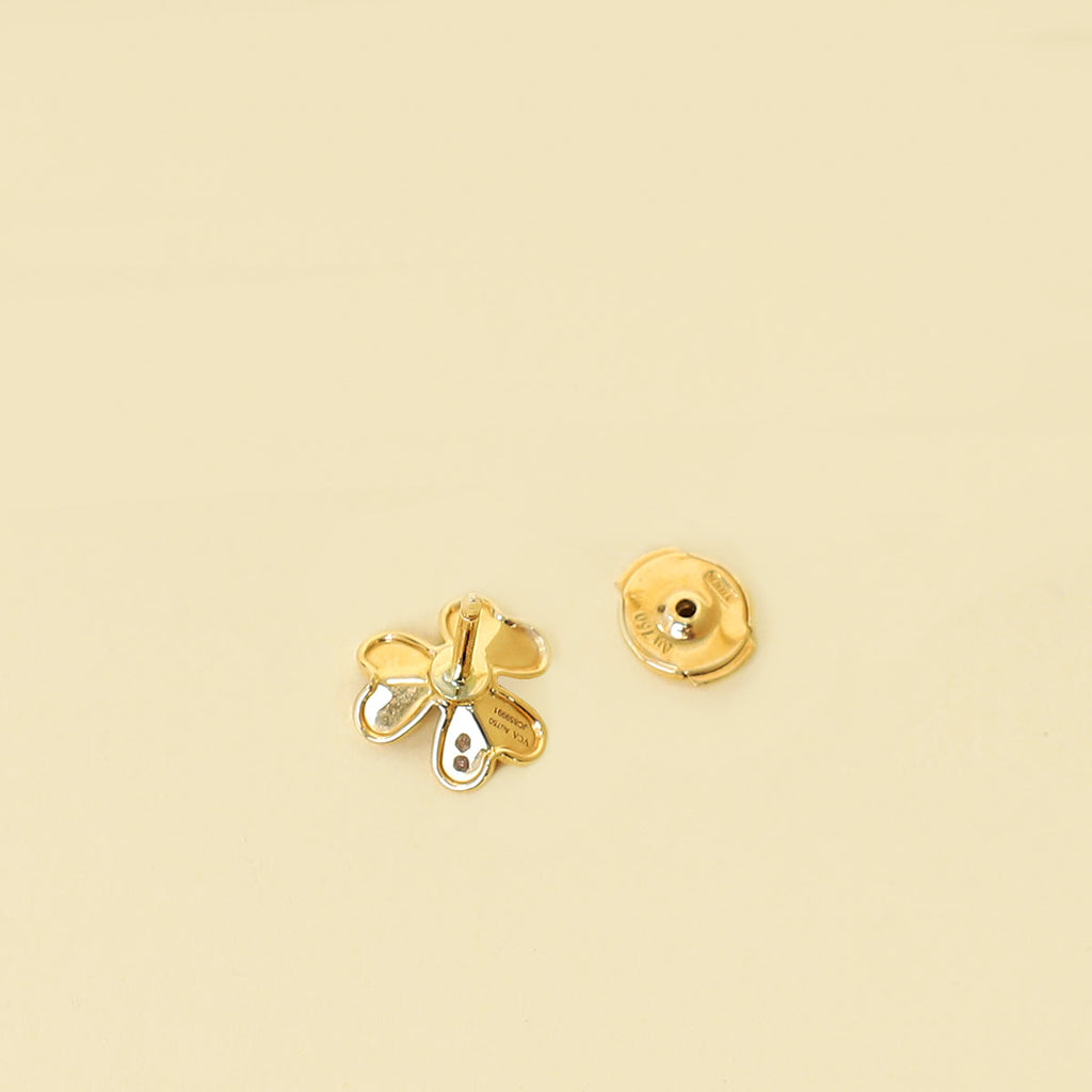 Van Cleef & Arpels 18K Yellow Gold Frivole Earrings Mini Model