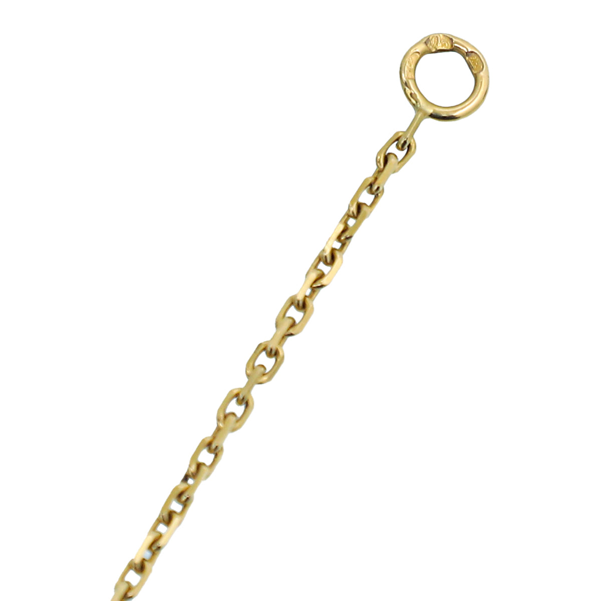 Van Cleef & Arpels 18K Yellow Gold MOP Lucky Alhambra Butterfly Pendant Necklace