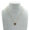VAn Cleef & Arpels 18K Rose Gold Diamond Silver Obsidian Vintage Alhambra Holiday 2023 Necklace