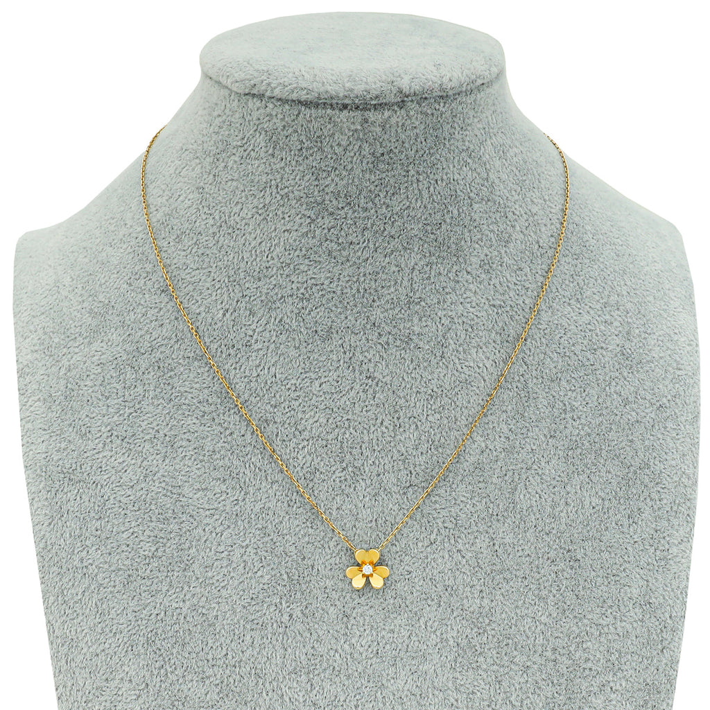 Van Cleef & Arpels 18K Yellow Gold Diamond Frivole Pendant, Mini Model