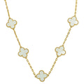 Van Cleef & Arpels 18K Yellow Gold 10 Motifs MOP Vintage Alhambra Necklace