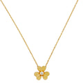 Van Cleef & Arpels 18K Yellow Gold Diamond Frivole Mini Model Pendant Necklace