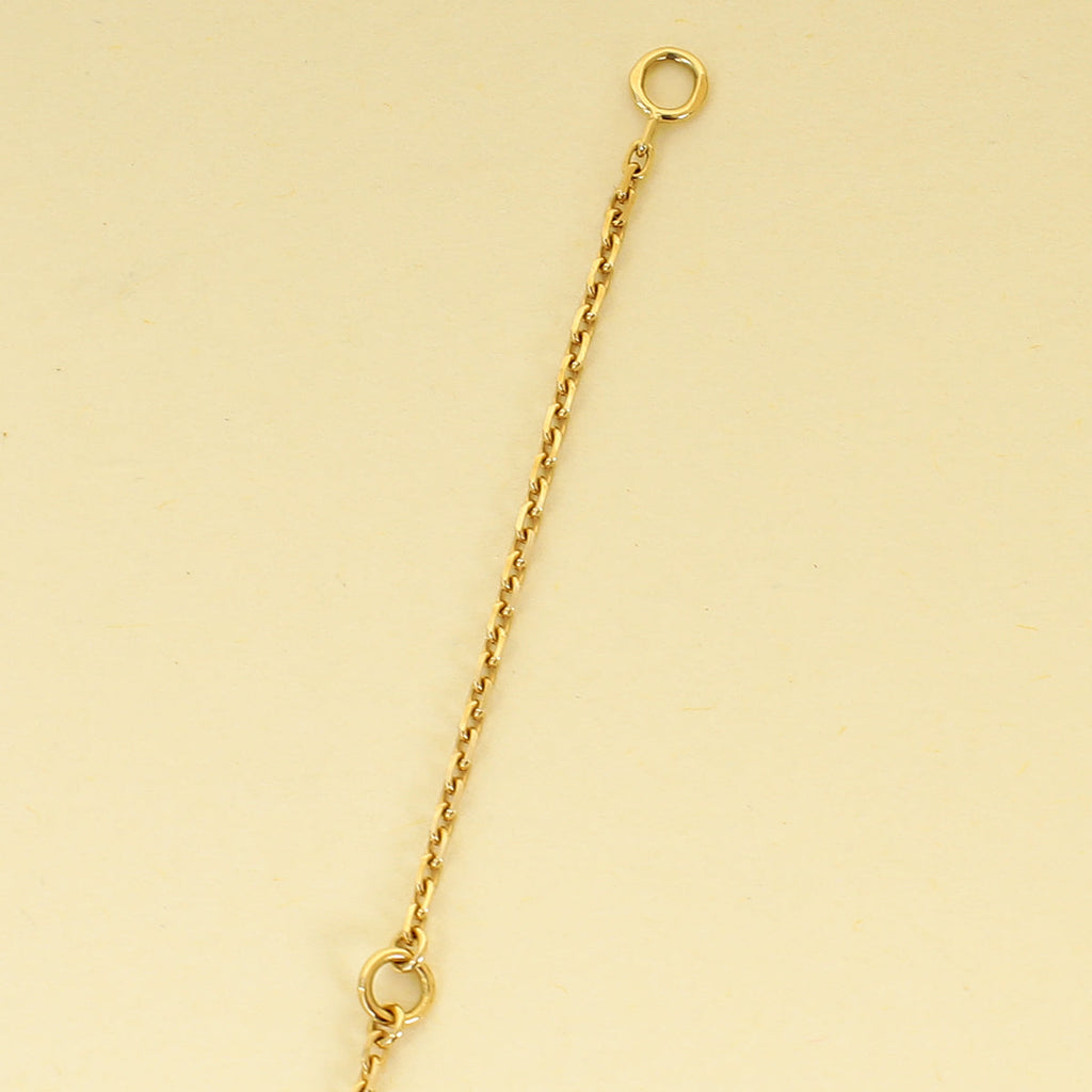 Van Cleef & Arpels 18K Yellow Gold Vintage Alhambra Onyx Pendant Necklace