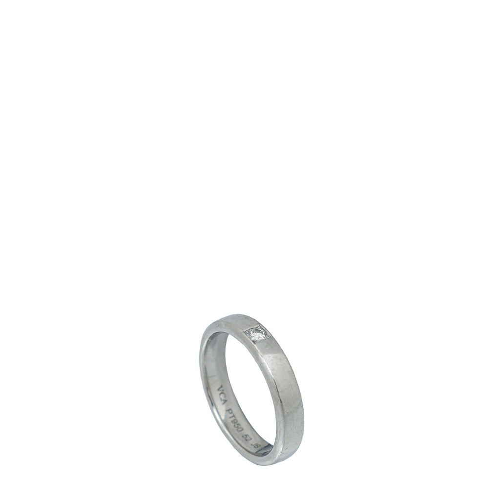 Van Cleef & Arpels Platinum Diamond Toujours Etoiles Wedding Band 52