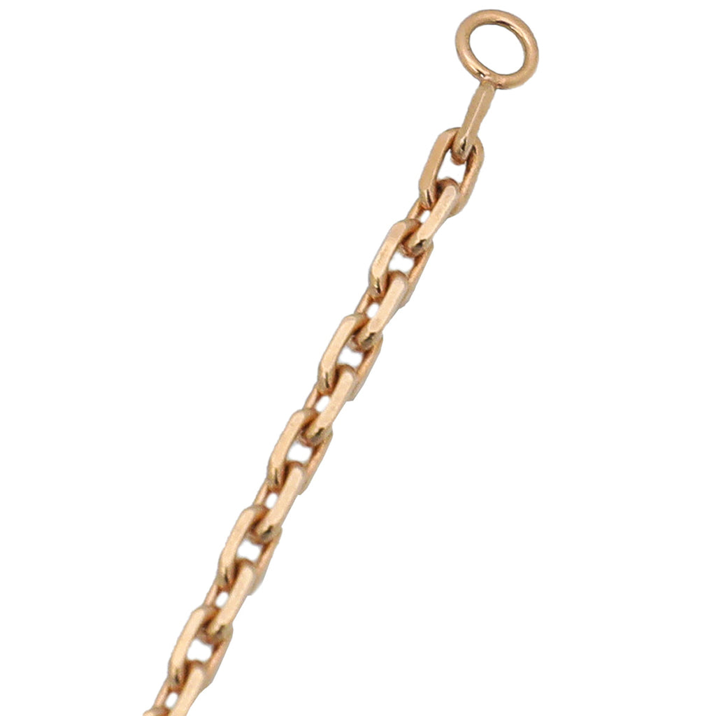 Van Cleef & Arpels 18K Pink Gold Diamonds Alhambra Secret Quartz Pendant Watch