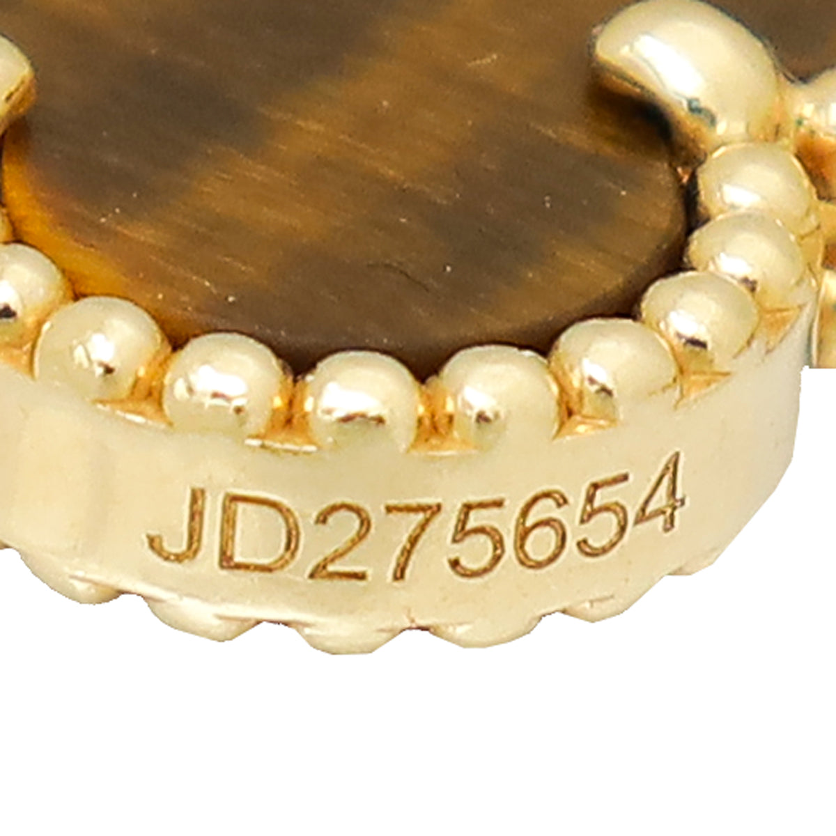 Van Cleef & Arpels 18K Yellow Gold Tiger's Eye 5 Motifs Vintage Alhambra Bracelet