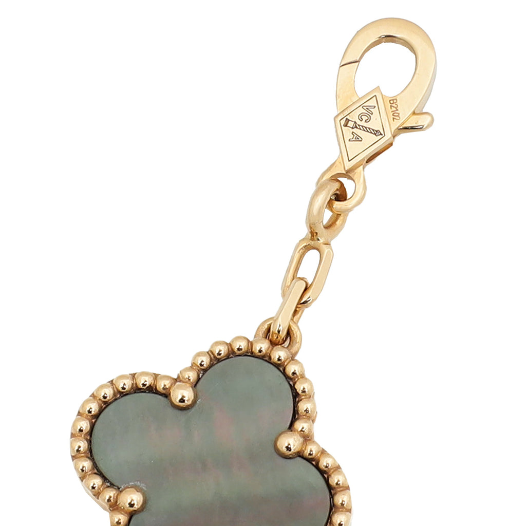 Van Cleef & Arpels 18K Rose Gold 5 Motifs Diamond Vintage Alhambra Bracelet
