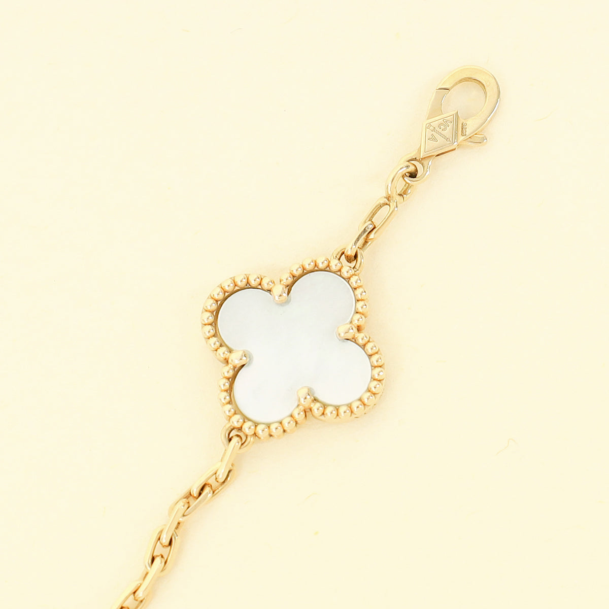 Van Cleef & Arpels 18K Yellow Gold Vintage Alhambra 5 Motifs Bracelet