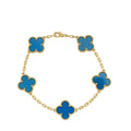 Van Cleef & Arpels 18K Yellow Gold 5 Motif Vintage Alhambra Bracelet