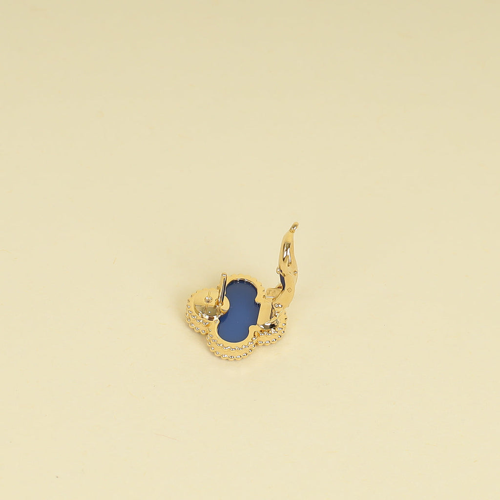 Van Cleef & Arpels 18K Yellow Gold Vintage Alhambra Earrings