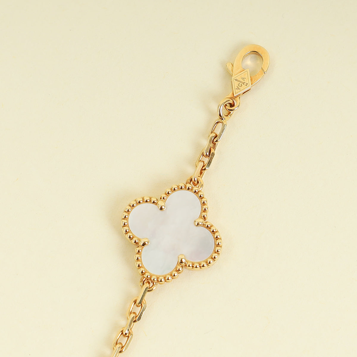Van Cleef & Arpels 18K Yellow Gold Vintage Alhambra 10 Motifs Necklace